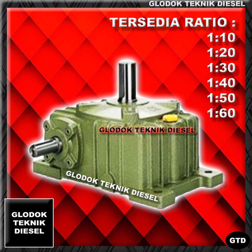 MESIN GEARBOX WPO 70 Ratio 1:10 - 1:60 SPEED REDUCER GEAR BOX WPO 70 1:10 - 1:60