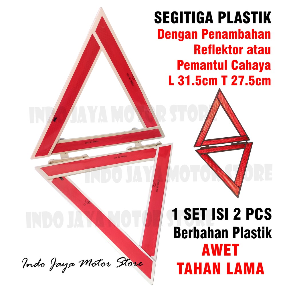 Segitiga Pengaman Reflektor/ Reflector (Mata Kucing) 1 Set isi (2pc)