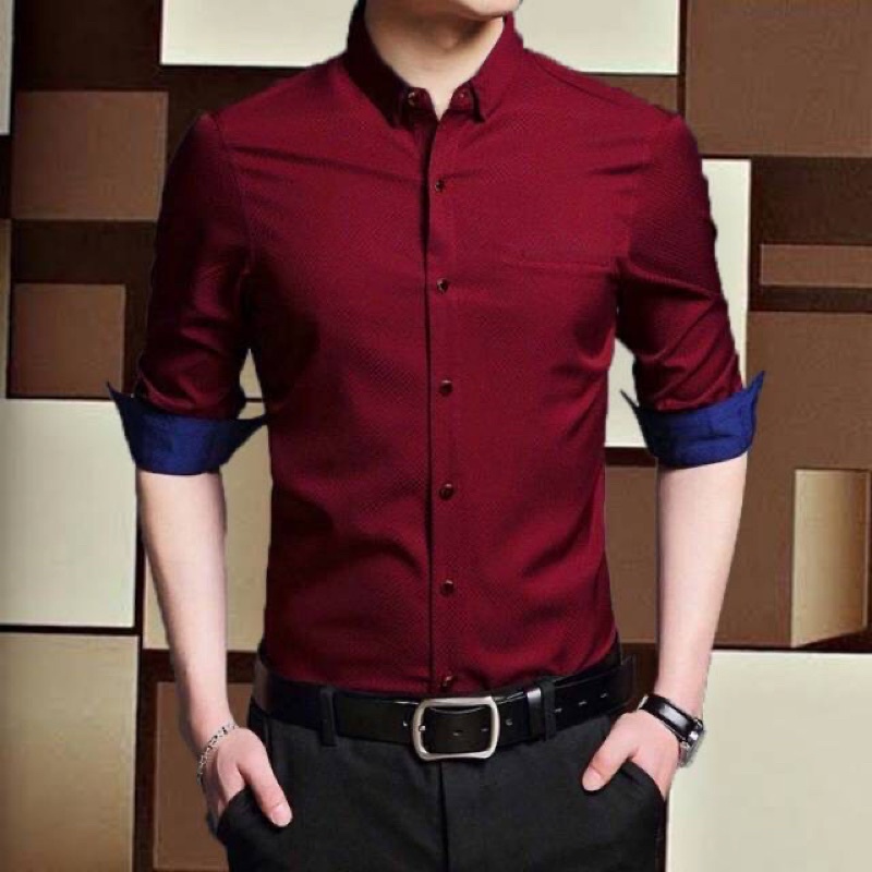 COD 4WARNA SIZE M-JUMBO/KEMEJA PRIA LENGAN PANJANG SLIMFIT/HEM PRIA MARKURIUS/KEMEJA KERJA