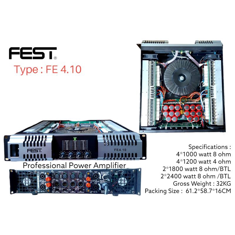 POWER SOUND SYSTEM FEST FE4.10 AMPLIFIER FE 4.10
