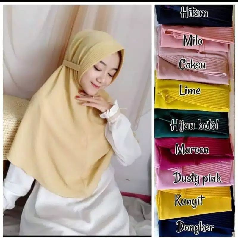 ( simta ] JILBAB BERGO MARYAM PED TALI KHIMAR HIJAB INSTAN