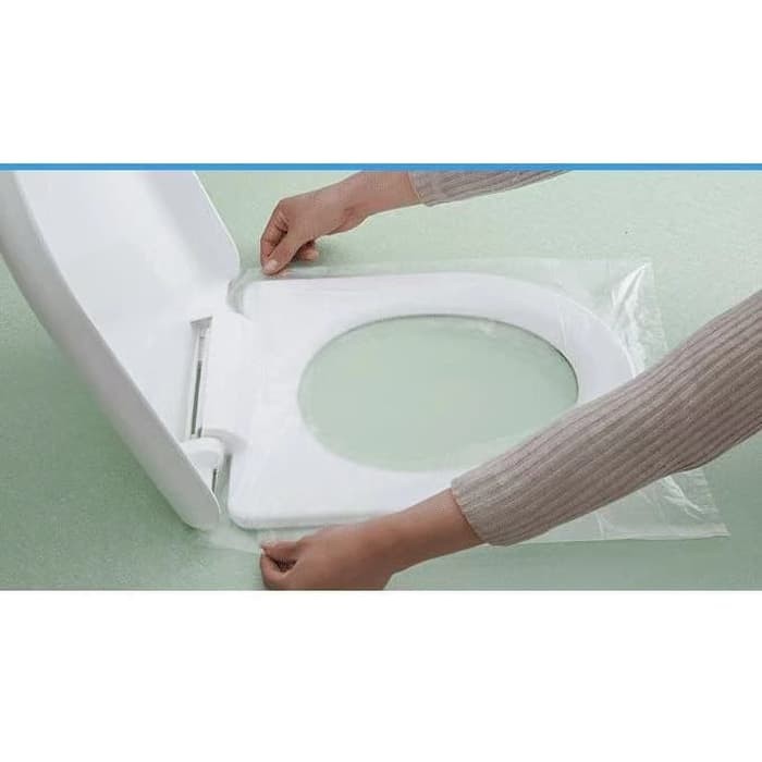 10pcs Toilet Seat Covers Plastik Alas Duduk Tatakan Closet Kloset anti Bakteri