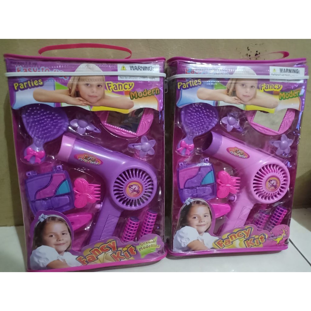 Mainan Salon Set Hair Dryer Sisir Mainan Anak Beauty