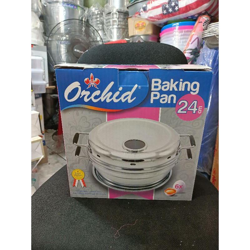ORCHID - Baking Pan No 24 ( 6 Telor ) / Panci Langseng Kukus Kue Bolu / Baking Pan Orchid