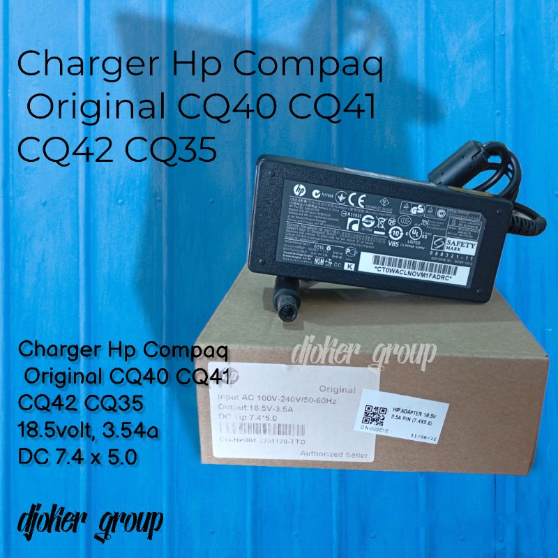 Charger Hp Compaq CQ40 , CQ41 , CQ42 , CQ35 Original