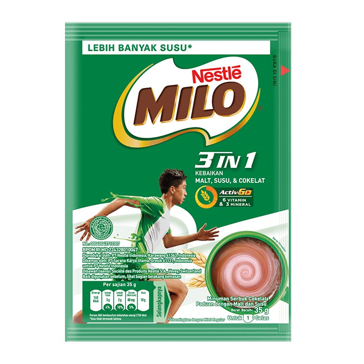 

BaruMart Susu MILO 3in1 Sachet 10x35gr