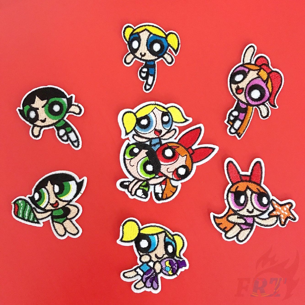 3 Power Puff Girls Iron on Patches