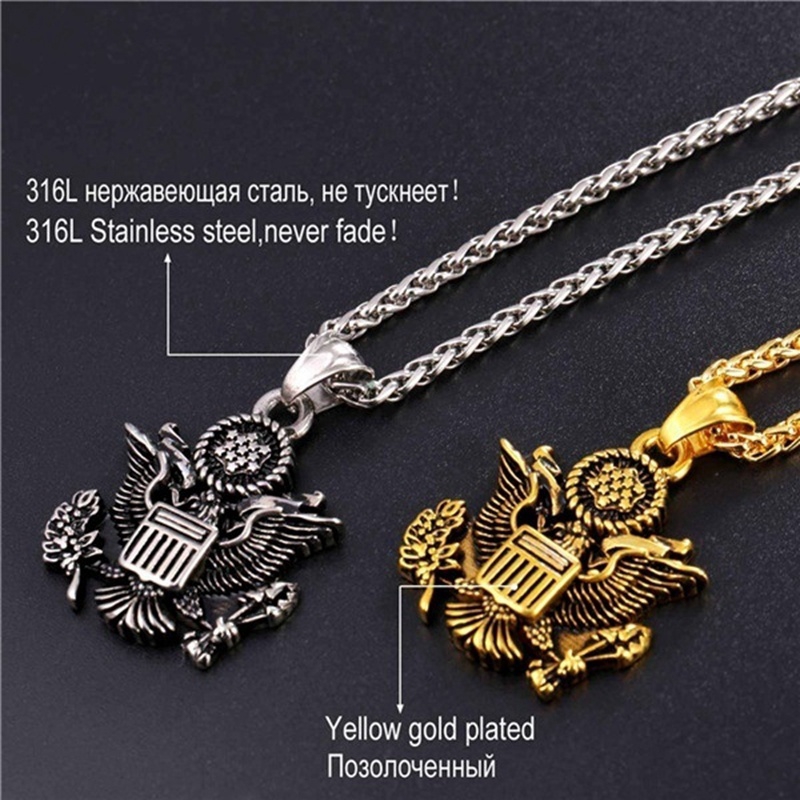 New men's fashion Eagle Pendant Necklace souvenir jewelry