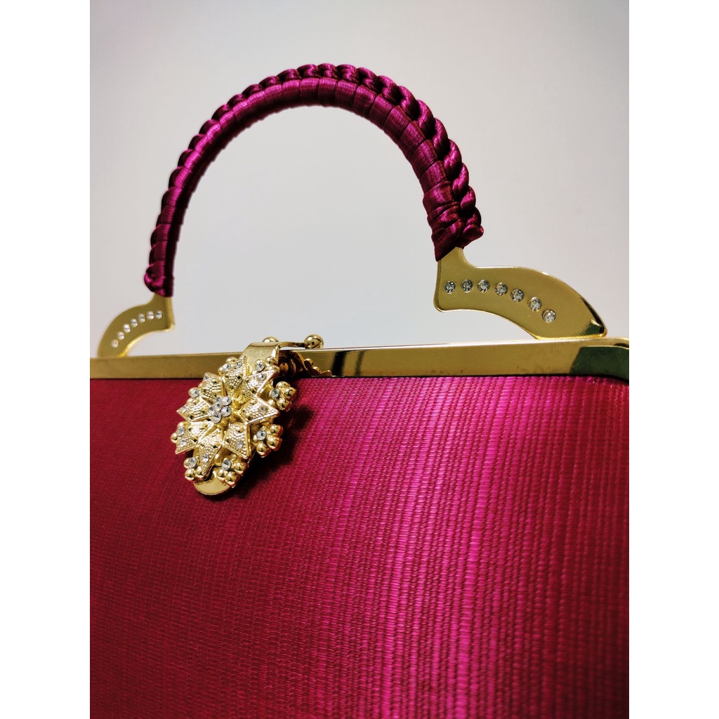 Tas Pesta Farnell Kondangan  Jinjing Selempang Bahan Satin Warna Clutch Pesta Import Cantik Elegan 2503