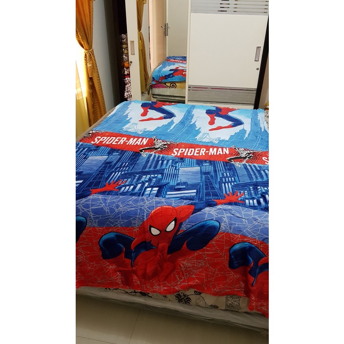 Selimut Dewasa SELIMUT ANAK BULU HALUS KARAKTER SPIDERMAN - UKURAN 140 x 200 cm-2(X0Q0) GRATIS ONGKI