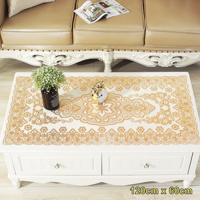 Alas Meja Ruang Tamu PVC Ukuran 60cm x 120cm - Taplak Meja Tamu - Dekorasi Taplak Meja / D6