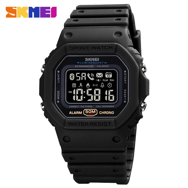 SKMEI 1743 Jam Tangan Pria Wanita Digital Smartwatch Anti Air MGOS-Hitam