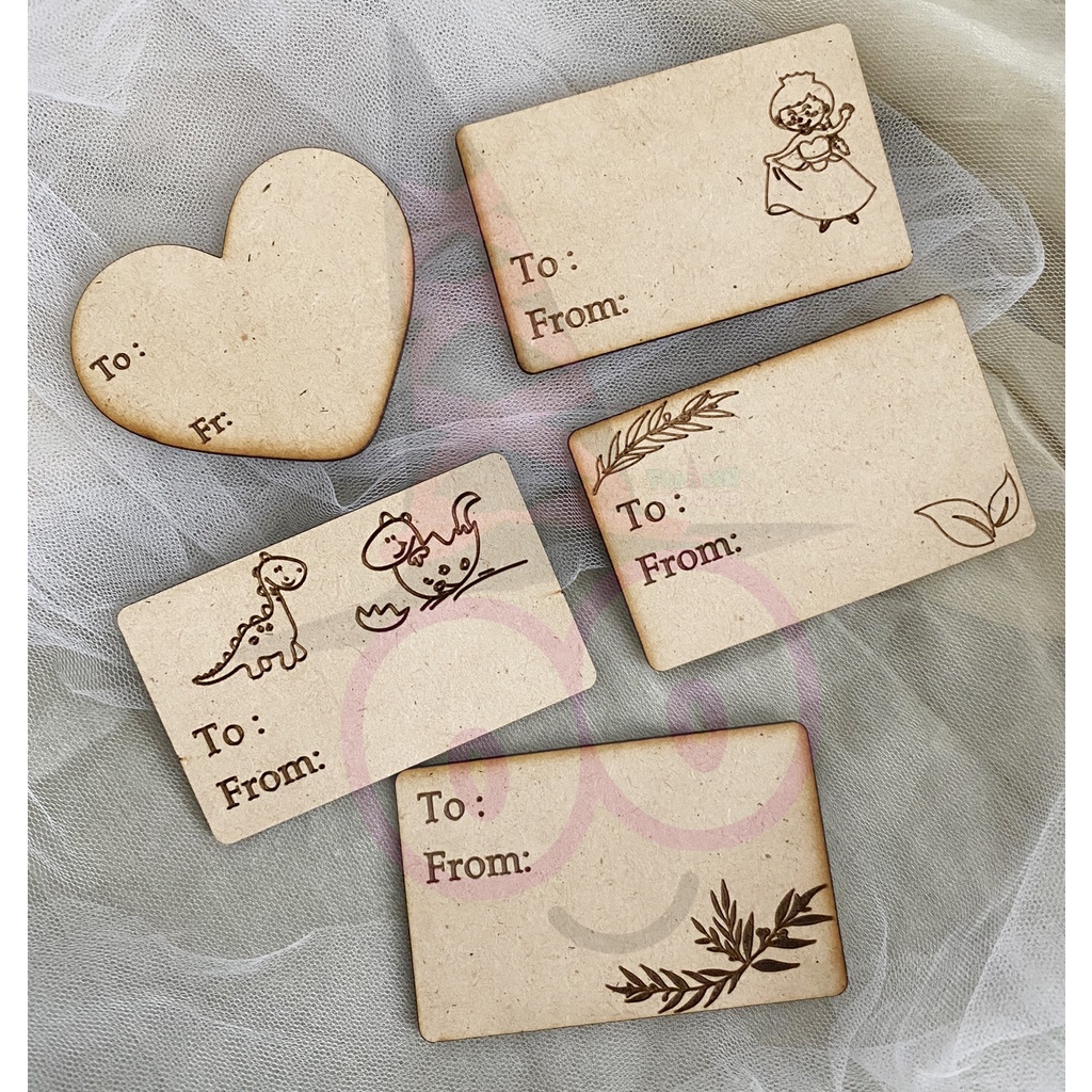 READY Hang Tag Kayu | Gift Card | Gift Tag | Kartu Ucapan Hang Tag Classic Gift Label Tag Kayu Hiasan Hampers Parcel Kado