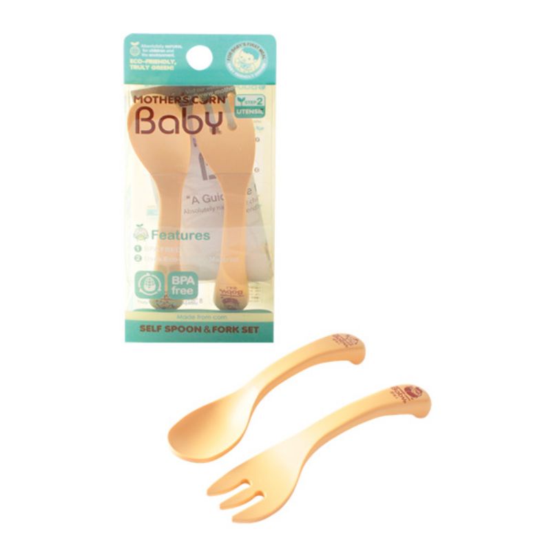 Mother's Corn Self Training Spoon &amp; Fork Set (Step2)/Sendok Garpu Bayi