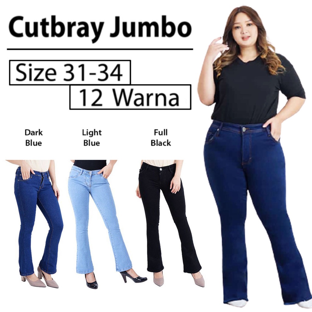 Celana Cutbray JUMBO Premium Import / Celana Highwaist Cutbray SIZE 31-34