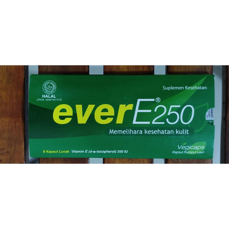 Ever E 250 6 Kapsul / Vitamin E Untuk memelihara Kesehatan Kulit
