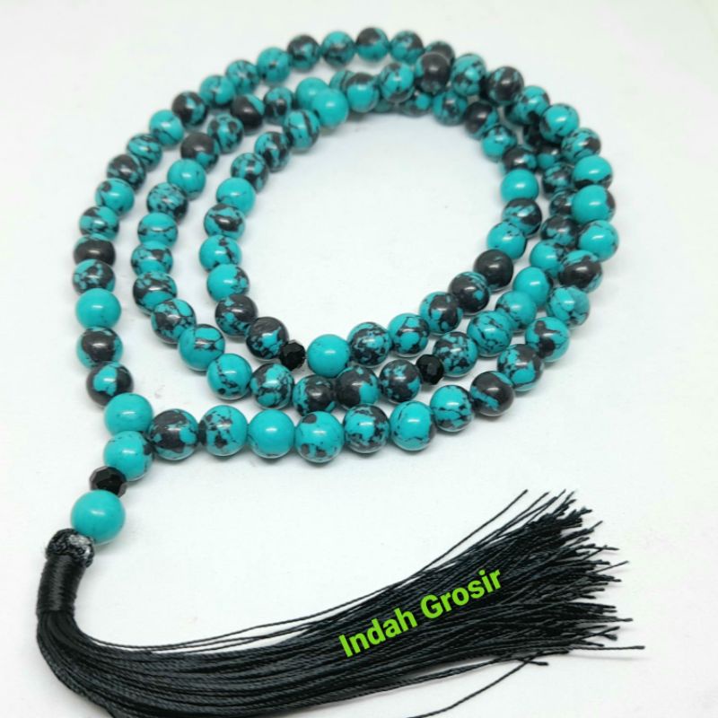 Tasbih Batu Pirus Turquoise 8mm 99butir