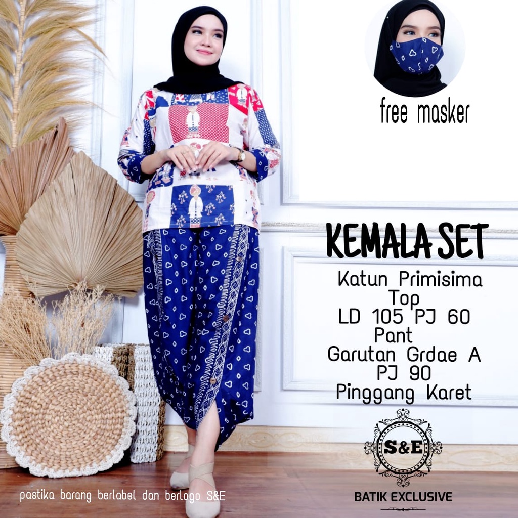 SETELAN BATIK BU TEJO - MBOK JAMU BATIK KARAKTER KEMALA SET