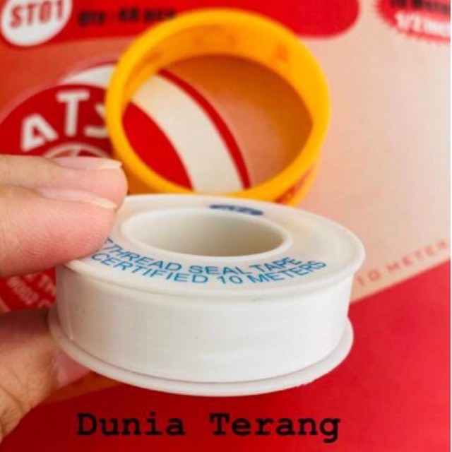 Seal Tape ATS 1/2&quot; PTFE Thread Teflon Tape 1/2 Isolasi Pipa 12mm Sealtape Seltip Siltip Selotip Kran