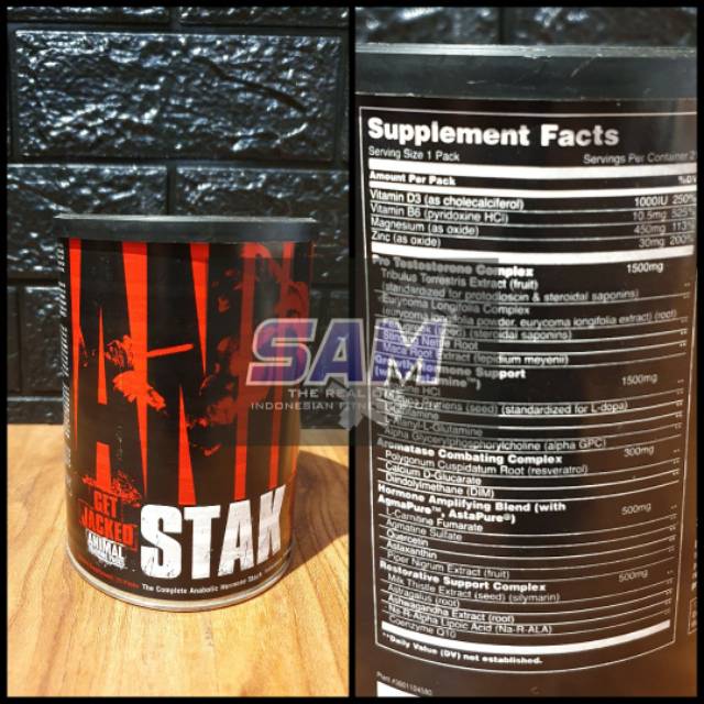 Suplemen Fitness ANIMAL Stak 21 pack Malang Testosterone