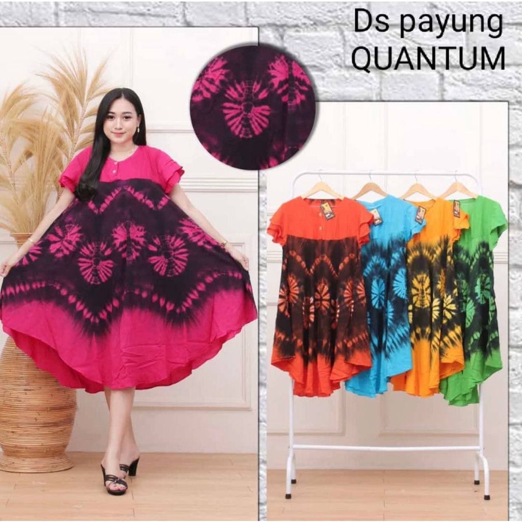 BATIK WANITA DASTER PAYUNG RAYON ( BLACKJET CHOCOCHIP QUANTUM TROMBOSIT DELFI PESONA LARVA KIPAS WARNA LILY GARIS ASHANTY CALADINE MAYA OSELA SAFINA ) KEKINIAN KANCING DEPAN BUSUI BUMIL LENGAN PENDEK MURAH ADEM-DP QUANTUM