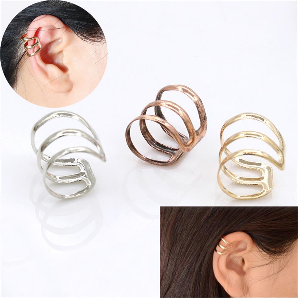 Lily 2PCs Cuff Earrings Hadiah Pesta Punk Tanpa Tindik