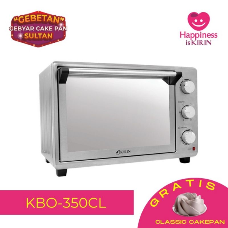 KIRIN OVEN LISTRIK 35 LITER KBO 350CL KBO 350 KBO-350 STAINLESS STEEl