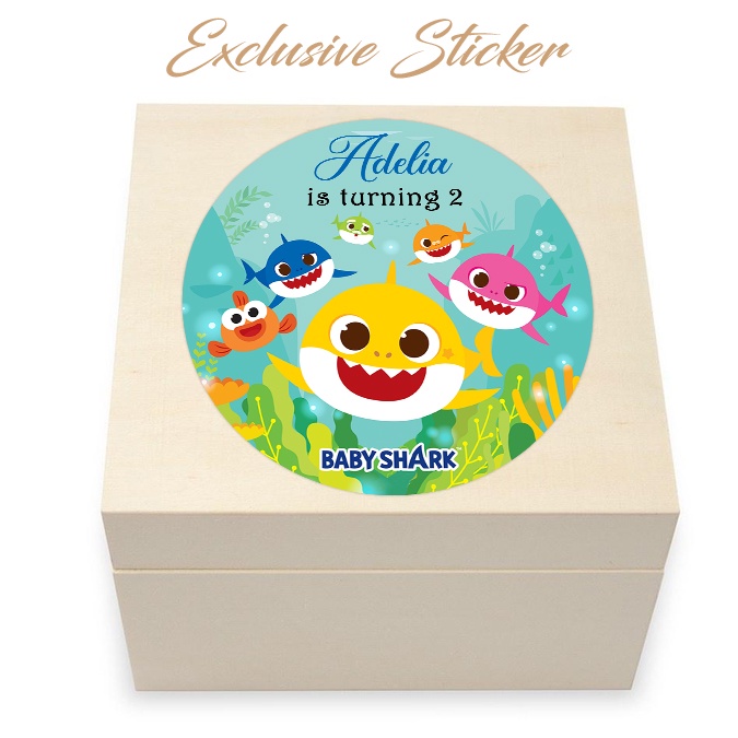 

50 STIKER / STICKER BABY SHARK 2-4 UTK BAG / BENTO / SOUVENIR ULTAH ULANG TAHUN