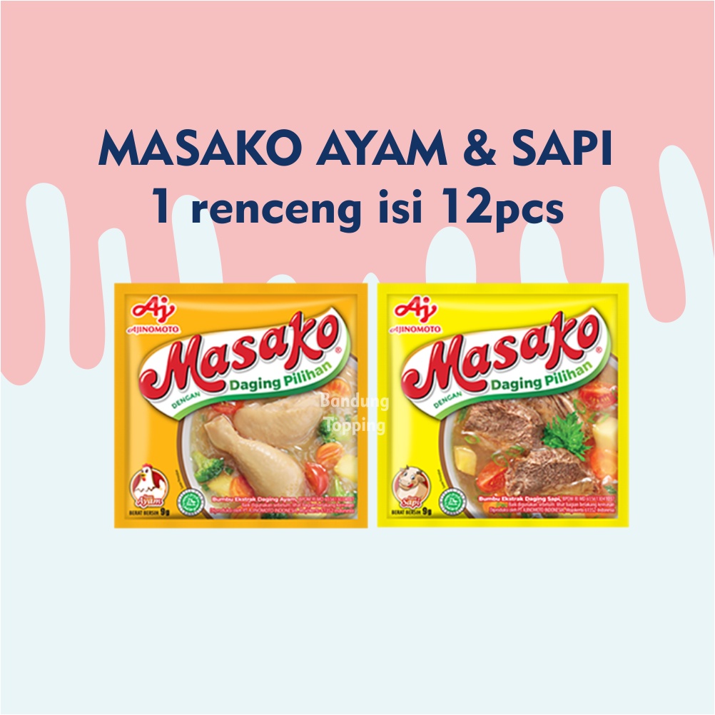 Masako Ayam/Sapi 1 renceng (12pcs)