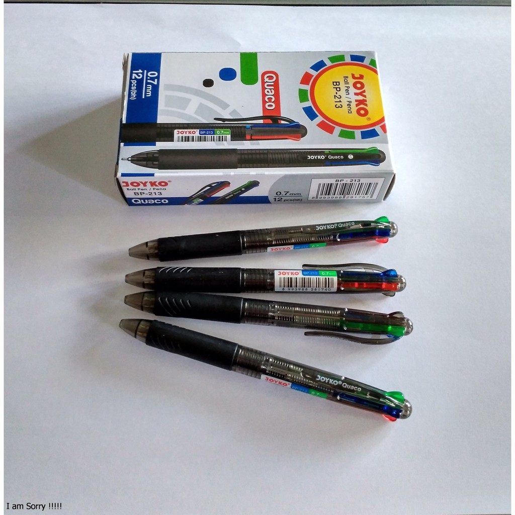 Pulpen 4 warna merk joyko BP 213 quaco 0.7mm