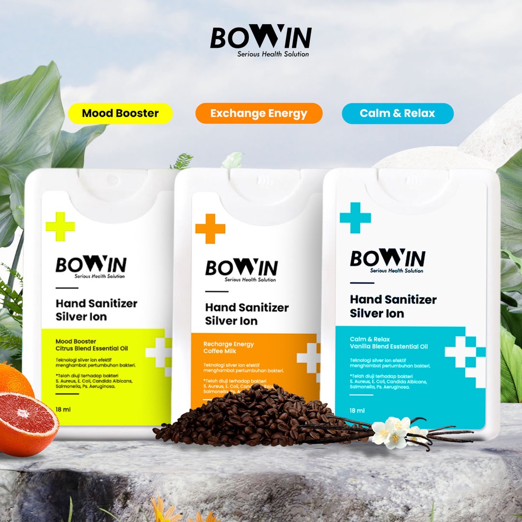 Bowin Hand Sanitizer Spray Pocket Non-Alkohol  - Silver Ion Technology (Antiseptik / Anti Bacterial)