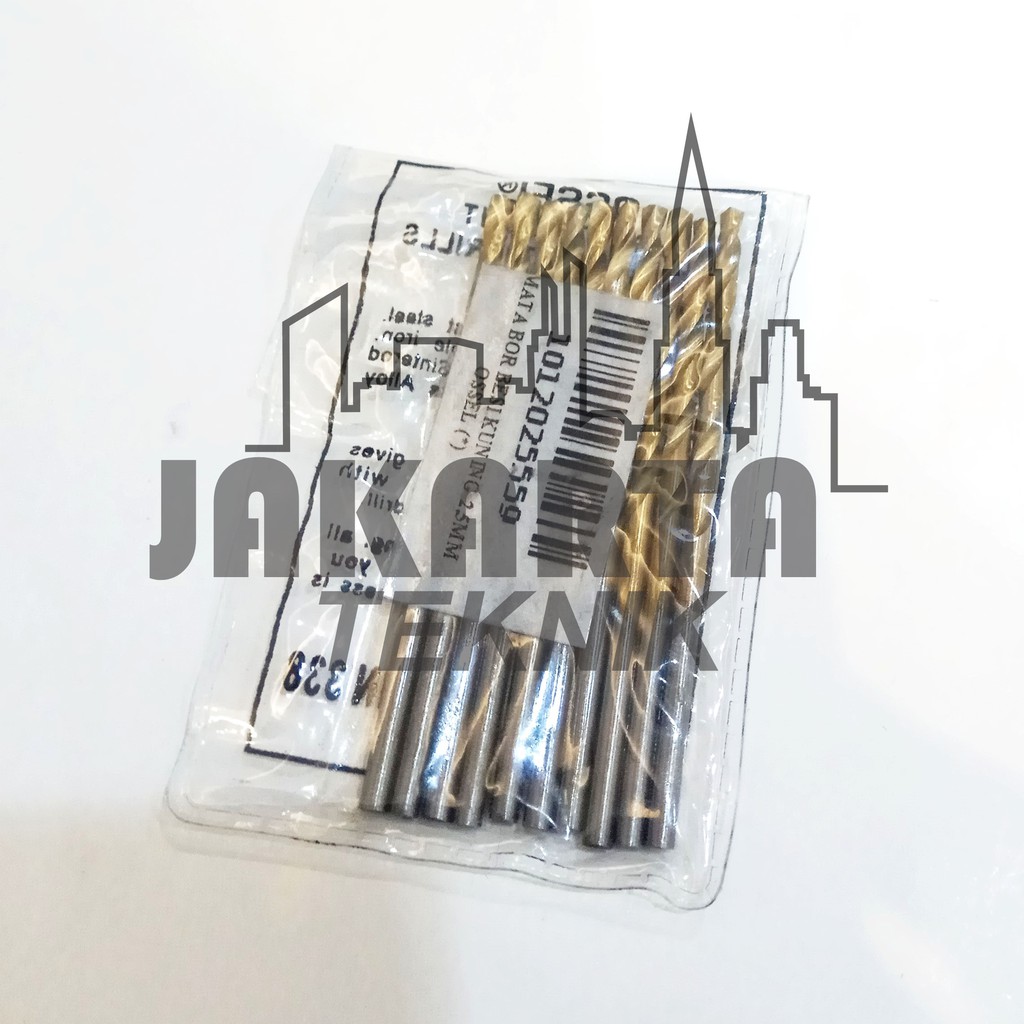 Mata Bor Besi Kuning 3 mm OSSEL-MATA BOR BESI KUNING 3.0MM OSSEL (10PCS)