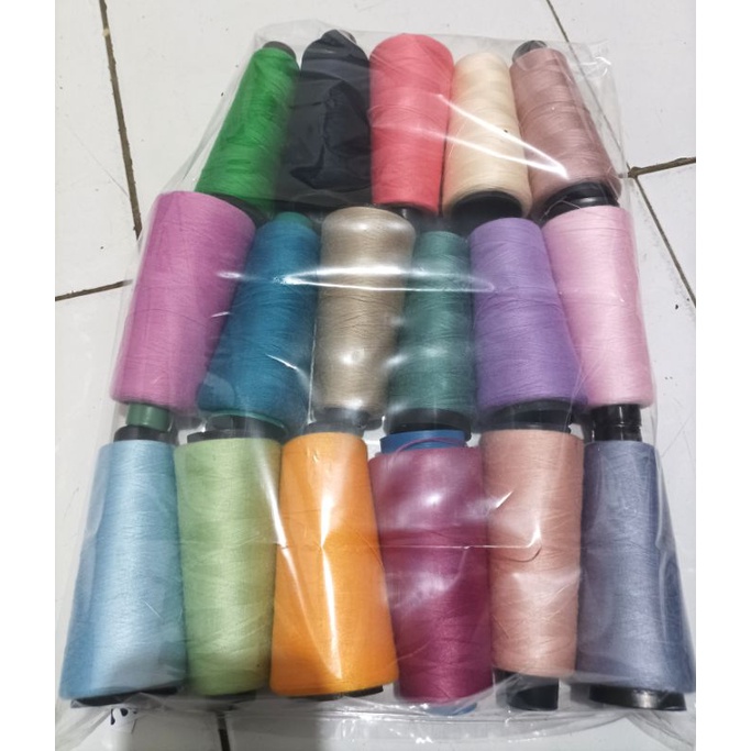 [ Bisa COD ] Benang Jahit kiloan 40/2 gulungan besar mix warna