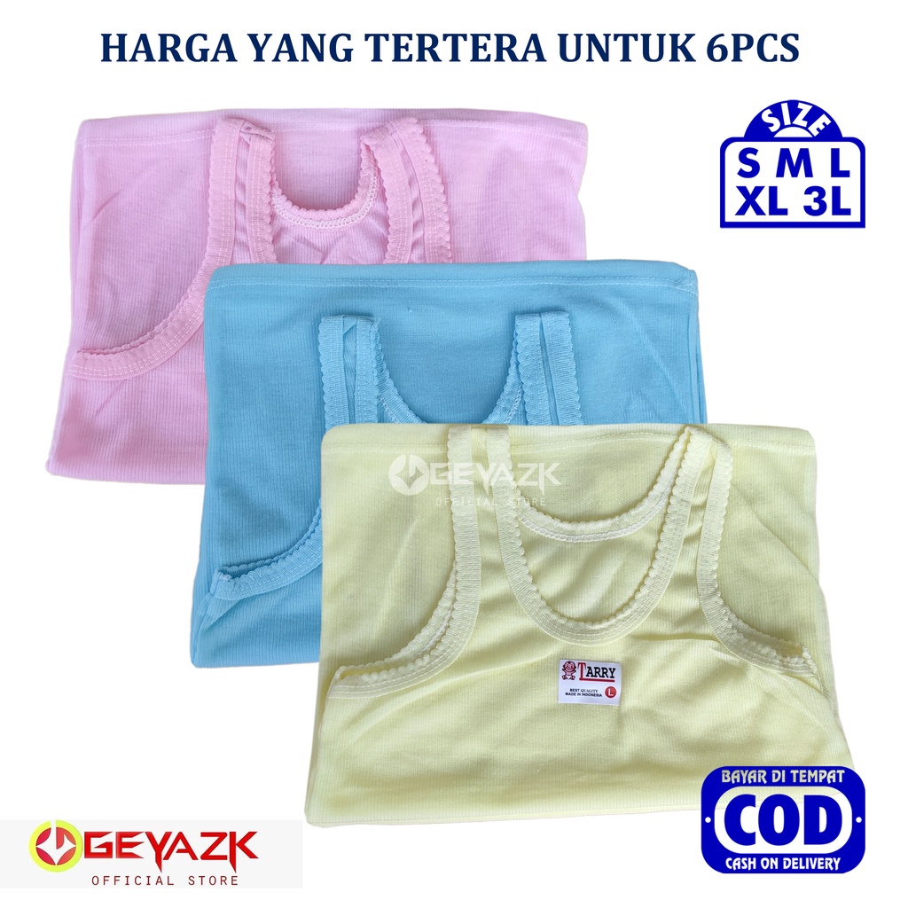 6 Pcs Singlet Anak Laki Dan Perempuan  Kusus Warna Tanpa Bolong Bolong