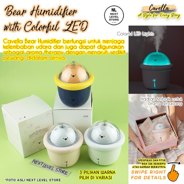 Humidifier Diffuser Bear Aromatherapy 200ml Original Cavella