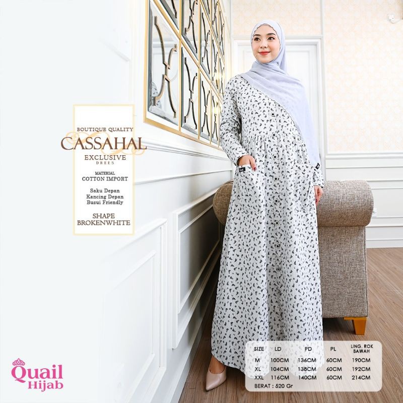 CASSAHAL GAMIS QUAIL | HIJAB INSTAN - ORIGINAL QUAIL