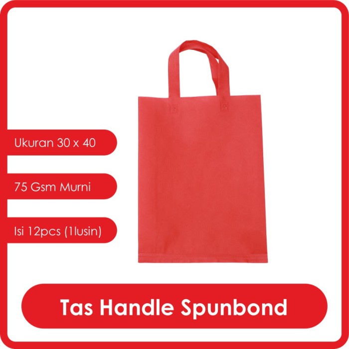 

NEW GOODIE BAG HANDLE 30x40 / TAS SPUNBOND / Tas Kantong Belanja