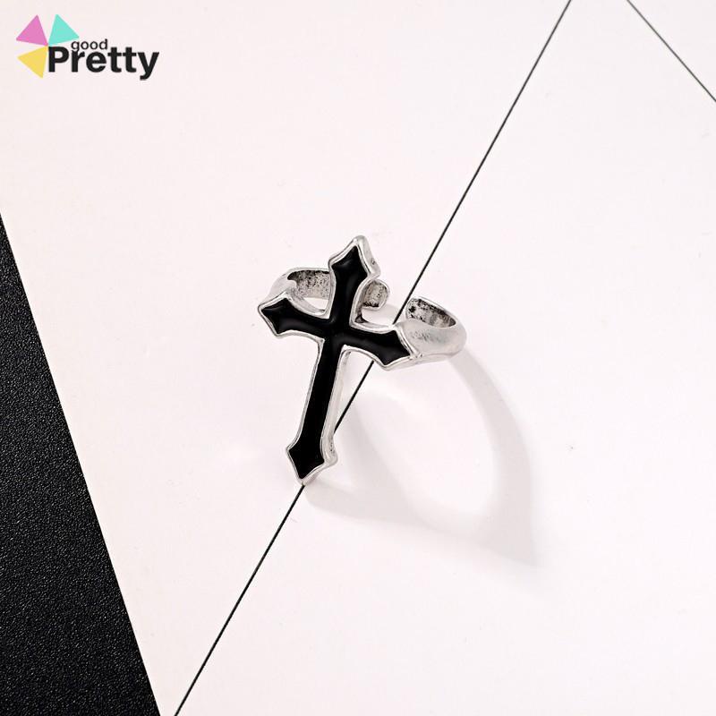 Cincin Jari Telunjuk Model Silang Gaya Retro Punk Untuk Unisex - PD