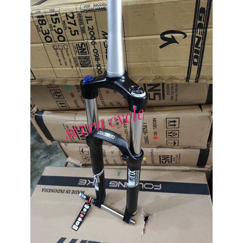 Fork Suntour 27.5 XCR 32 travel 120mm Thrue axle 15x100mm air lock rebound TAPPERED