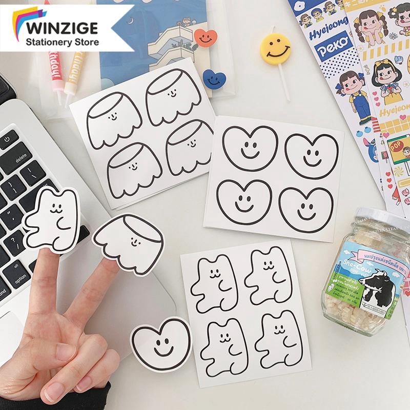 

Korea Ins Cute Stickers Pudding Bear Decoration Sticker Set Sealing Scrapbook Stickers