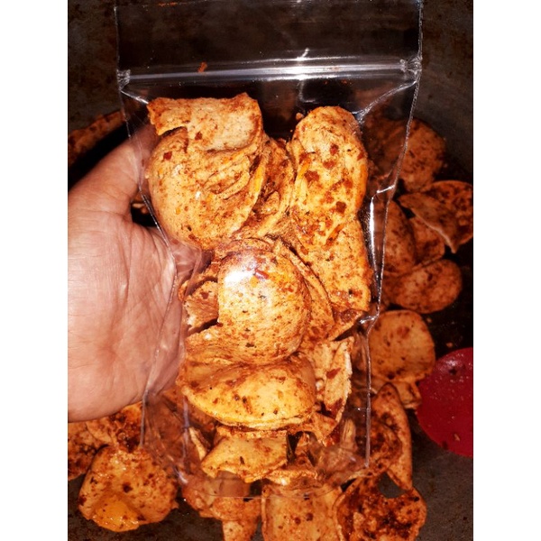 BASRENG KOIN/GEPENG  100 GR PEDAS CIKRUH DAUN JERUK /BASRENG PREMIUM-5