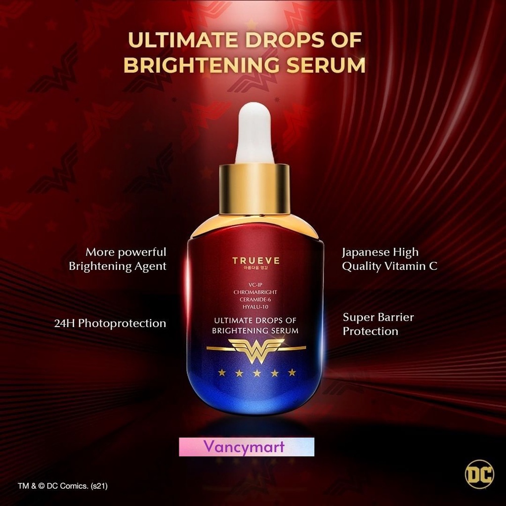 TRUEVE Wonder Woman Ultimate Drops of Brightening Serum