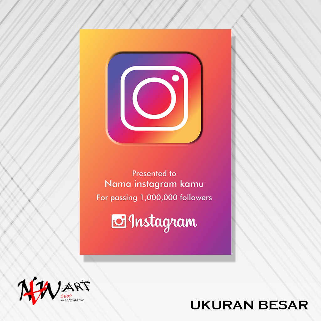 Hiasan dinding INSTAGRAM PLAY BUTTON pajangan ruangan tengah rumah dapur kamar wall decor