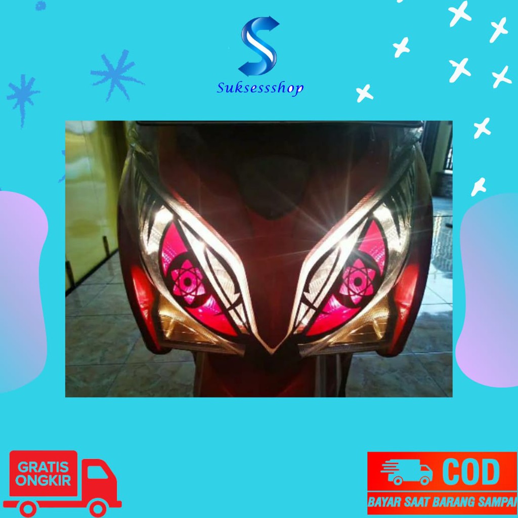 sticker stiker variasi lampu depan vario 125 2013/2014 OLD mata sharingan bisa COD