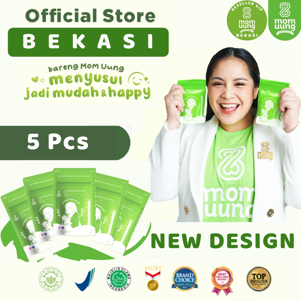 MOMUUNG KANTONG ASI | MOM UUNG ASI BAG | Pre Sterilized Breast Milk Bag BPA Free 100 ml | ISI 5 PCS