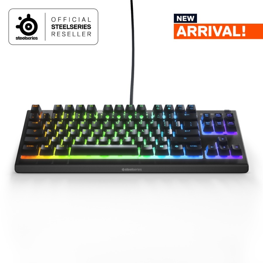 STEELSERIES APEX 3 TKL RGB KEYBOARD GAMING WHISPER QUIET WATER RESISTANT