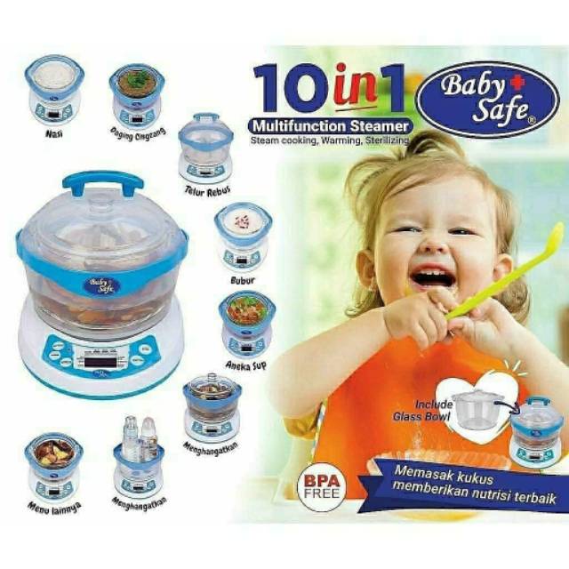 BABY SAFE 10 in 1 Multifunction Steamer BabySafe Steril Multifungsi