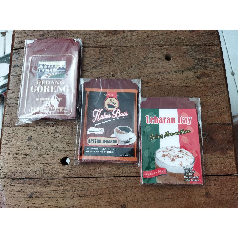 

Amplop lebaran idul fitri model iklan ukuran standart per pack 10 lembar gambar mix