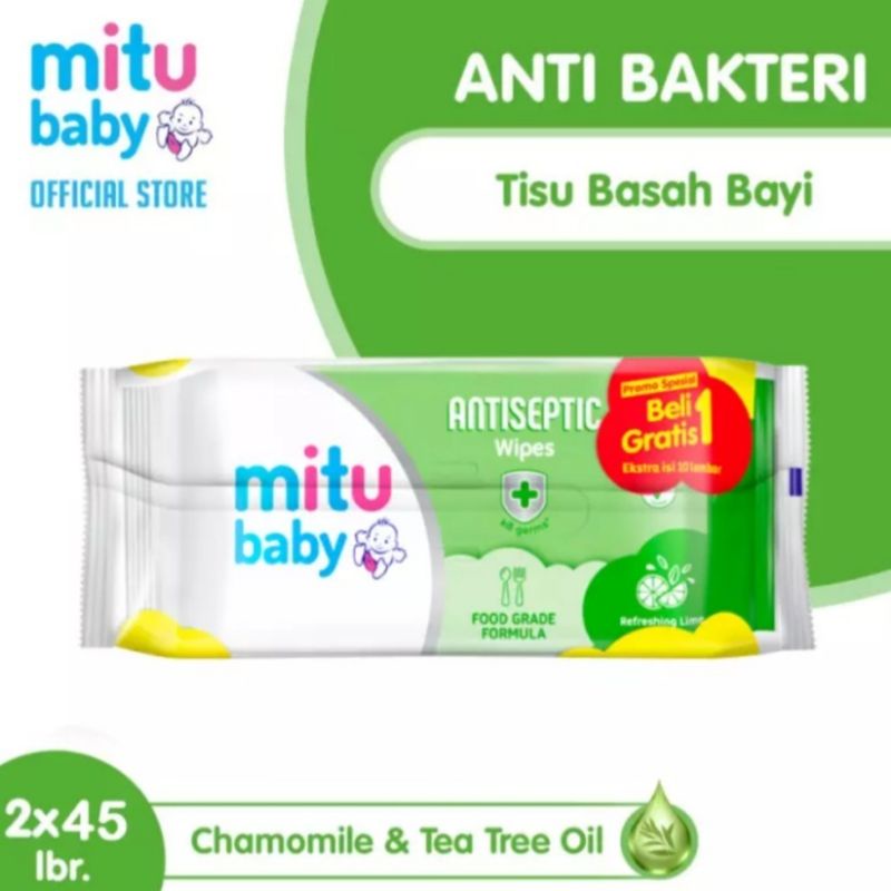 Beli 1 Gratis 1 Mitu baby wipes antiseptic