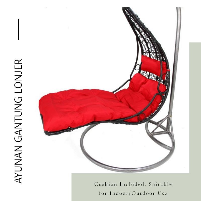 AYUNAN GANTUNG ROTAN SINTETIS MODEL LONJER